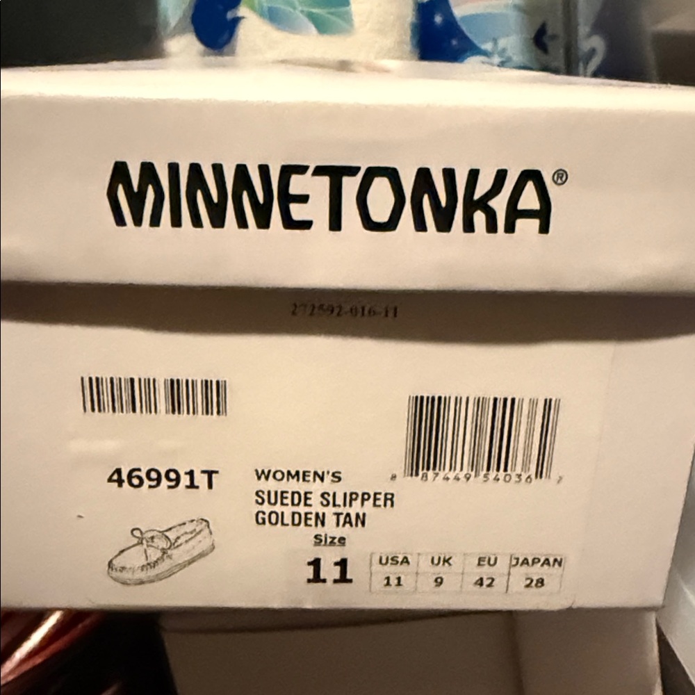 Minnetonka Golden Tan Suede Slippers - Picture 4 of 4